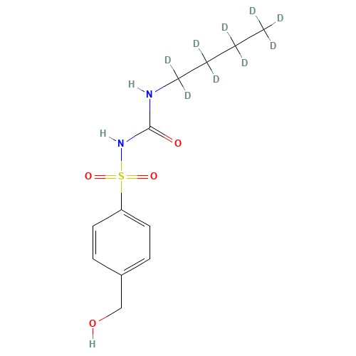 Hydroxy Tolbutamide-d9 (CAS: 1185112-19-9) - Chemical Structure and Molecular Formula 