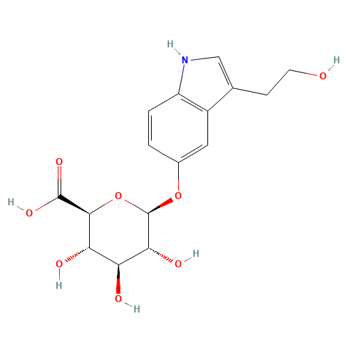 5-Hydroxy Tryptophol b-D-Glucuronide (CAS: 27939-38-4) - Chemical Structure and Molecular Formula 