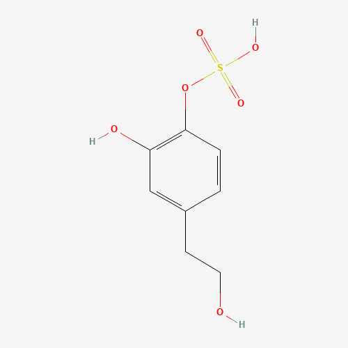 Hydroxy Tyrosol 4-Sulfate (CAS: 425408-51-1) - Chemical Structure and Molecular Formula 
