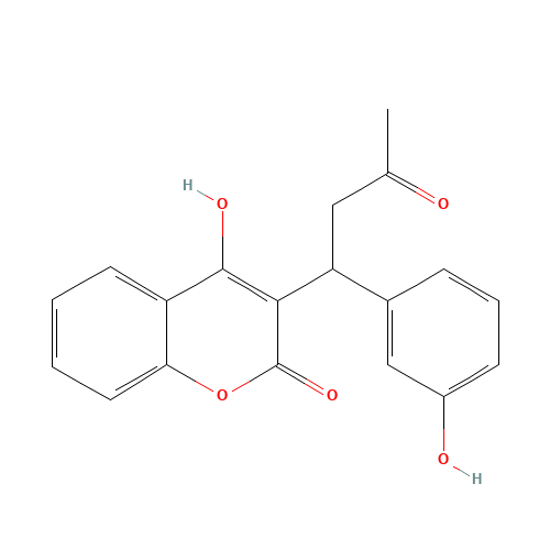 3'-Hydroxy Warfarin (CAS: 30992-81-5) - Chemical Structure and Molecular Formula 