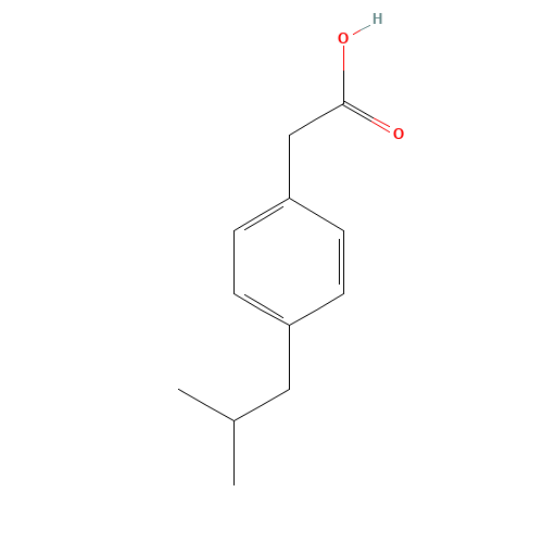 Ibufenac (CAS: 1553-60-2) - Chemical Structure and Molecular Formula 