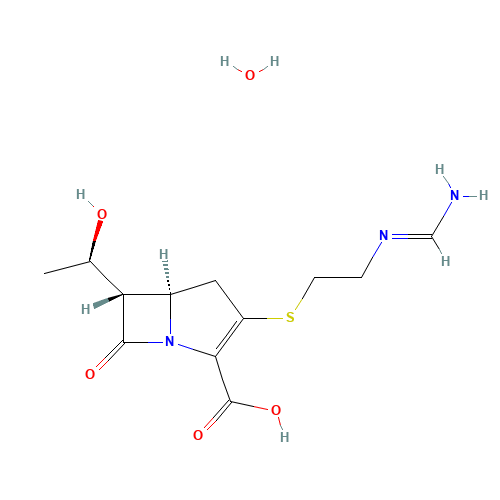 Imipenem, Monohydrate (CAS: 74431-23-5) - Chemical Structure and Molecular Formula 