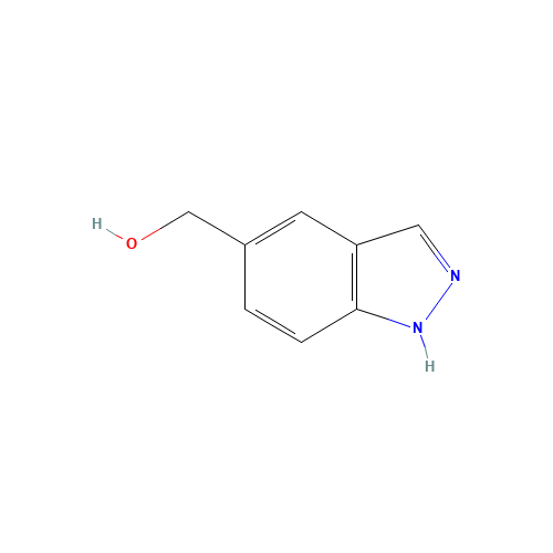 1H-Indazole-5-methanol (CAS: 478828-52-3) - Chemical Structure and Molecular Formula 