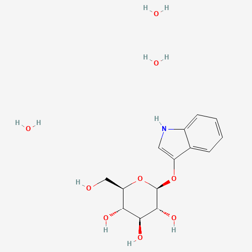 3-Indoxyl-b-D-glucopyranoside, Trihydrate (CAS: 1328-73-0) - Chemical Structure and Molecular Formula 