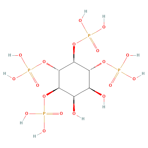 myo-Inositol 1,4,5,6-Tetrakis(phosphate) (CAS: 121010-58-0) - Chemical Structure and Molecular Formula 