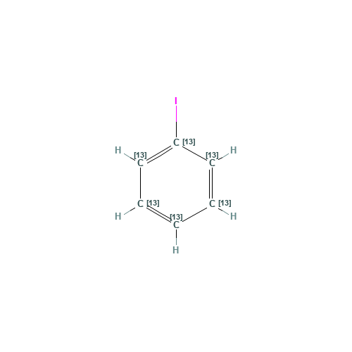 Iodobenzene-13C6 (CAS: 104130-35-0) - Chemical Structure and Molecular Formula 