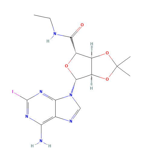 2-Iodo-5'-ethylcarboxamido-2',3'-O-isopropylidineadenosine (CAS: 162936-24-5) - Related Chemical Product
