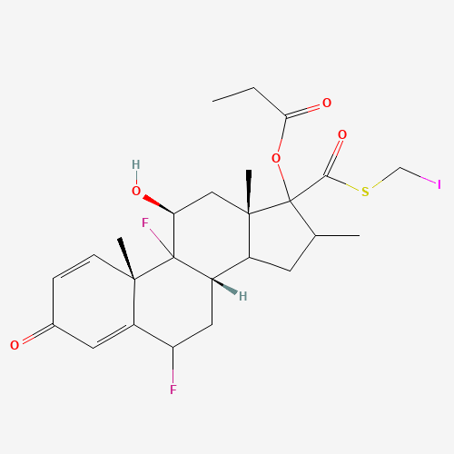 5-Iodomethyl 6a,9a-Difluoro-11b-hydroxy-16a-methyl-3-oxo-17a-(propionyloxy)-androsta-1,4-diene-17b-carbothioate (CAS: 80474-67-5) - Related Chemical Product