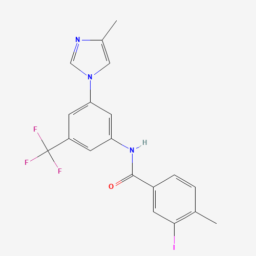 3-Iodo-4-methyl-N-[3-(4-methyl-1H-imidazol-1-yl)-5-(trifluoromethyl)phenyl]benzamide (CAS: 926922-18-1) - Related Chemical Product