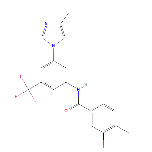 3-Iodo-4-methyl-N-[3-(4-methyl-1H-imidazol-1-yl)-5-(trifluoromethyl)phenyl]benzamide (CAS: 926922-18-1) - Related Chemical Product