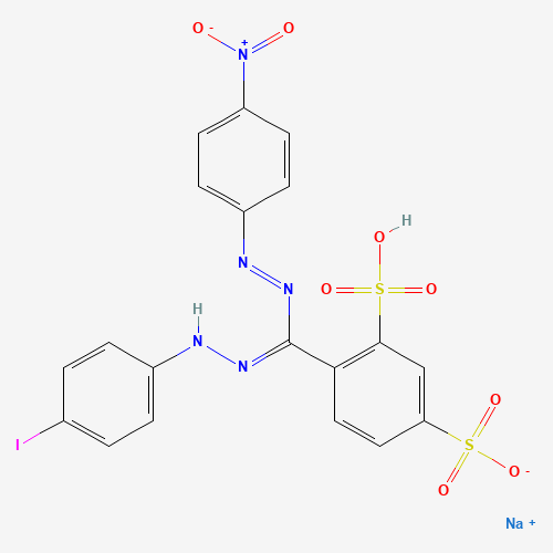 4-[1-(4-Iodophenyl)-5-(4-nitrophenyl)-formaz-3-yl]-1,3-benzene Disulfonate, Disodium Salt (CAS: 150849-53-9) - Chemical Structure and Molecular Formula 