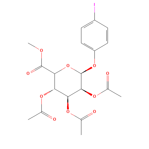 4-Iodophenyl 2,3,4-Tri-O-acetyl-b-D-glucuronide Methyl Ester (CAS: 490028-18-7) - Related Chemical Product