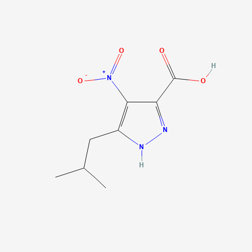 5-Isobutyl-4-nitro-1H-pyrazole-3-carboxylic Acid (CAS: 222729-55-7) - Chemical Structure and Molecular Formula 
