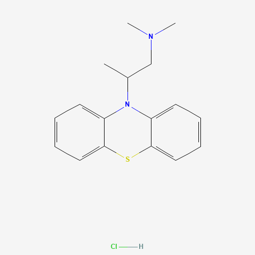 Iso Promethazine Hydrochloride (CAS: 5568-90-1) - Chemical Structure and Molecular Formula 
