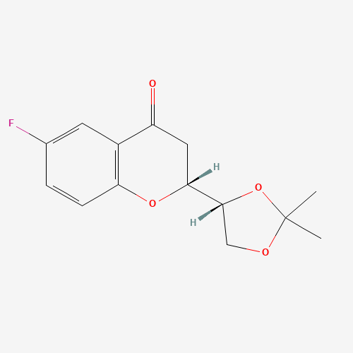 (1'R,2R)-2-[(1',2'-O-Isopropylidene)dihydroxyethyl]-6-fluorochroman-4-one (CAS: 797054-18-3) - Related Chemical Product