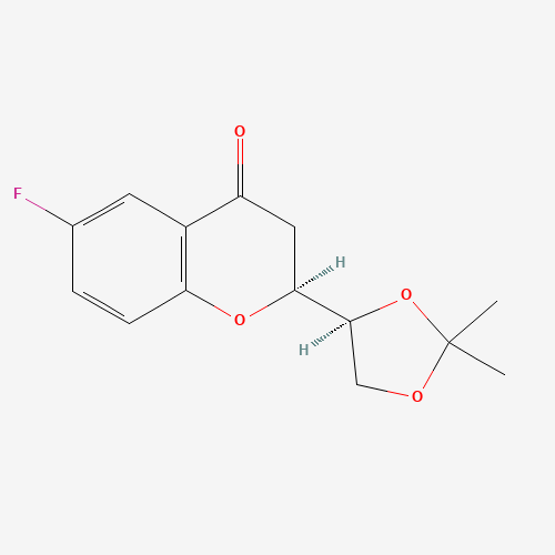 (1'S,2S)-2-[(1',2'-O-Isopropylidene)dihydroxyethyl]-6-fluorochroman-4-one (CAS: 797054-20-7) - Related Chemical Product