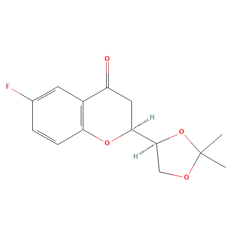 (1'S,2S)-2-[(1',2'-O-Isopropylidene)dihydroxyethyl]-6-fluorochroman-4-one (CAS: 797054-20-7) - Related Chemical Product