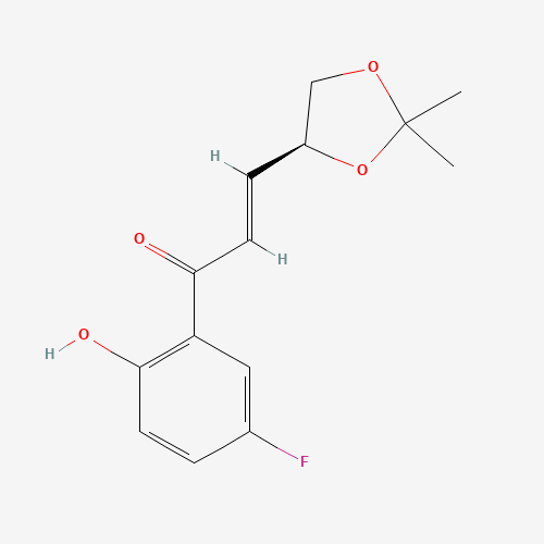 (E)-(4R)-4,5-Isopropylidene-dioxy-1-(2-hydroxy-5-fluorophenyl)propenone (CAS: 797054-16-1) - Related Chemical Product