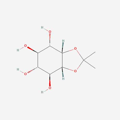 1,2-Isopropylidene D,L-myo-Inositol (CAS: 26276-97-1) - Chemical Structure and Molecular Formula 