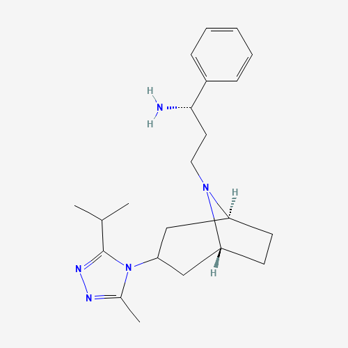 (1S)-3-[3-(3-Isopropyl-5-methyl-4H-1,2,4-triazol-4-yl)-exo-8-azabicyclo[3.2.1]oct-8-yl]-1-phenyl-1-propanamine (CAS: 376348-71-9) - Related Chemical Product