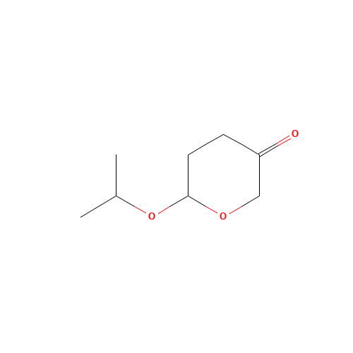 6-Isopropyloxy-dihydro-2H-pyran-3(4H)-one (CAS: 65712-89-2) - Chemical Structure and Molecular Formula 