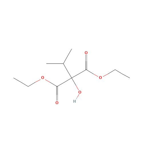 Isopropyl-tartronic Acid Diethyl Ester (CAS: 24124-04-7) - Chemical Structure and Molecular Formula 
