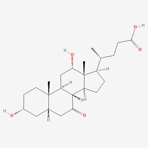 7-Keto-3a,12-a-dihydroxycholanic Acid (CAS: 911-40-0) - Chemical Structure and Molecular Formula 