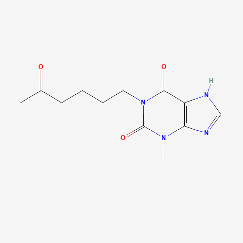 1-(5-Ketohexyl)-3-methyl Xanthine (CAS: 38975-46-1) - Chemical Structure and Molecular Formula 