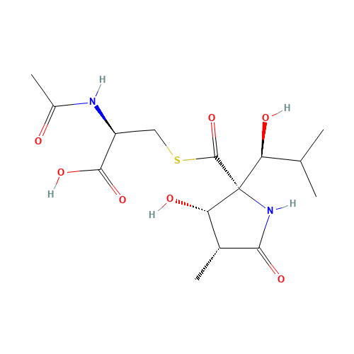 (+)-Lactacystin (CAS: 133343-34-7) - Chemical Structure and Molecular Formula 