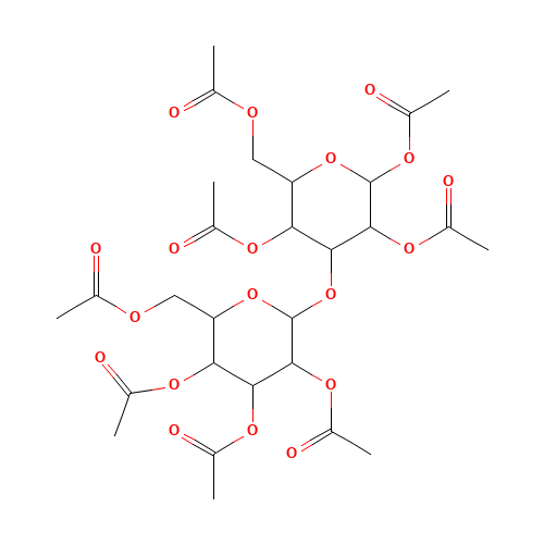 Laminaribiose Octaacetate (CAS: 51157-42-7) - Chemical Structure and Molecular Formula 
