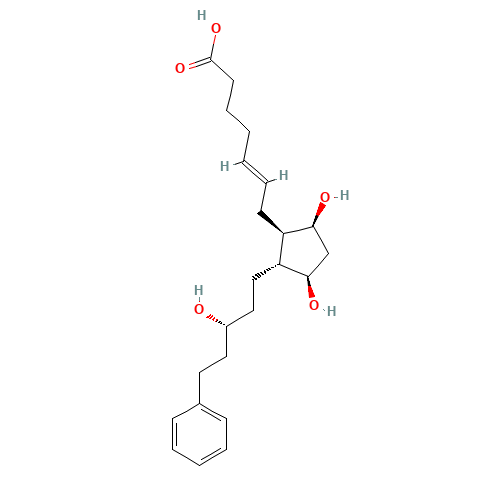 trans-Latanoprost Acid (CAS: 903549-49-5) - Chemical Structure and Molecular Formula 