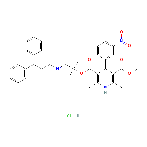 (S)-Lercanidipine Hydrochloride (CAS: 184866-29-3) - Chemical Structure and Molecular Formula 