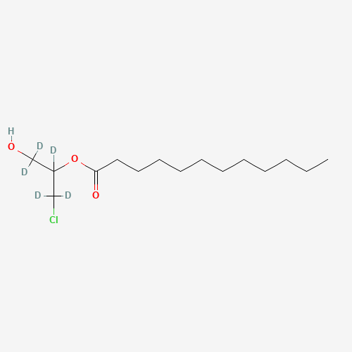 rac 2-Lauroyl-3-chloropropanediol-d5 (CAS: 1330055-73-6) - Chemical Structure and Molecular Formula 