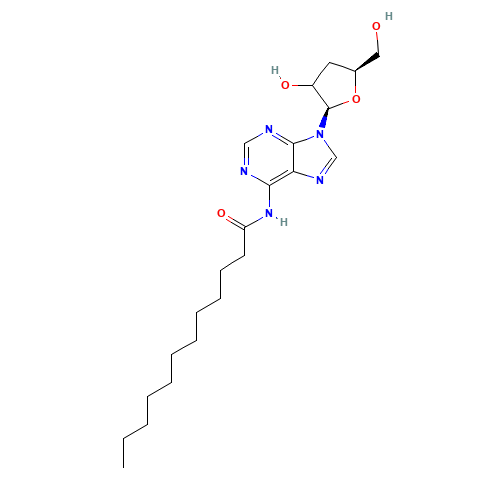 N6-Lauroyl Cordycepin (CAS: 77378-06-4) - Chemical Structure and Molecular Formula 