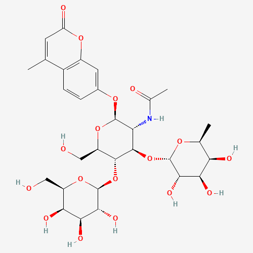 Lewis X Trisaccharide, 4-Methylumbelliferyl Glycoside (CAS: 359436-57-0) - Chemical Structure and Molecular Formula 