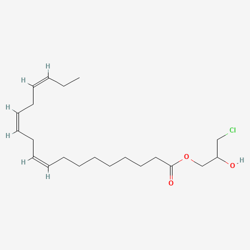 rac 1-Linolenoyl-3-chloropropanediol (CAS: 74875-99-3) - Chemical Structure and Molecular Formula 