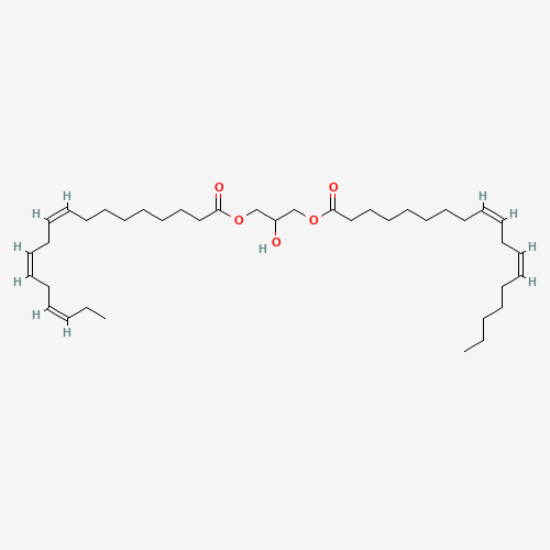 rac-1-Linoleoyl-3-linolenoyl-propanetriol (CAS: 126374-41-2) - Chemical Structure and Molecular Formula 