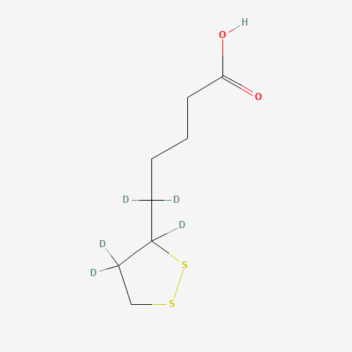 rac a-Lipoic Acid-d5 (CAS: 1189471-66-6) - Chemical Structure and Molecular Formula 