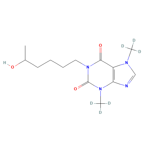 (+/-)-Lisofylline-d6 (CAS: 1185995-26-9) - Chemical Structure and Molecular Formula 