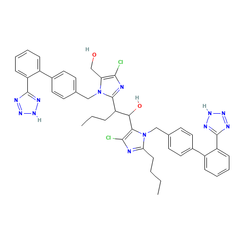 Losartan a-Butyl-losartan Aldehyde Adduct (Losartan Impurity) (CAS: 1159977-48-6) - Related Chemical Product