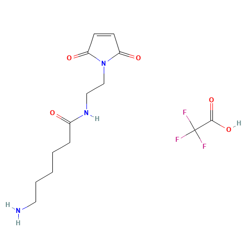 N-(2-Maleimidoethyl)-6-aminohexanamide, Trifluoroacetic Acid Salt (CAS: 1185075-13-1) - Chemical Structure and Molecular Formula 