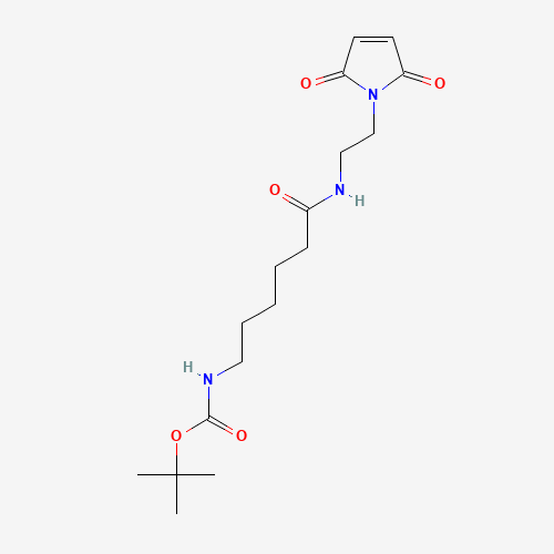 N-(2-Maleimidoethyl)-6-t-Boc-aminohexanamide (CAS: 1076198-36-1) - Chemical Structure and Molecular Formula 