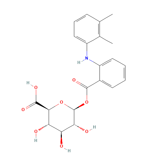 Mefenamic Acyl-b-D-glucuronide (CAS: 102623-18-7) - Chemical Structure and Molecular Formula 