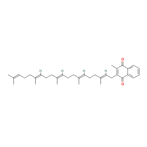 Menaquinone 5 (CAS: 1182-68-9) - Chemical Structure and Molecular Formula 