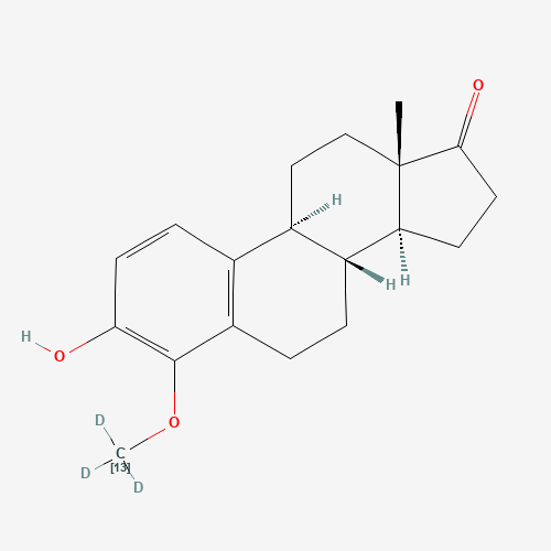 4-Methoxy Estrone-13C,d3 (CAS: 1217437-34-7) - Chemical Structure and Molecular Formula 