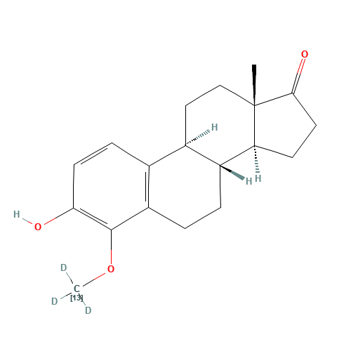 4-Methoxy Estrone-13C,d3 (CAS: 1217437-34-7) - Chemical Structure and Molecular Formula 