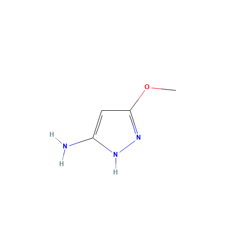 5-Methoxy-1H-pyrazol-3-amine (CAS: 41307-23-7) - Chemical Structure and Molecular Formula 