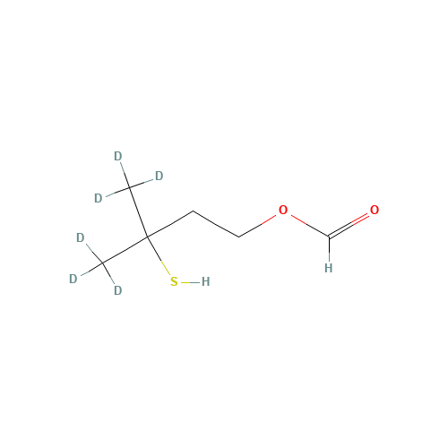 3-Mercapto-3-methylbutyl-d6 Formate (CAS: 162404-32-2) - Chemical Structure and Molecular Formula 
