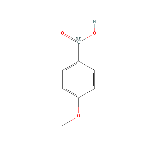 4-Methoxy-[7-13C]-benzoic Acid (CAS: 69838-89-7) - Chemical Structure and Molecular Formula 