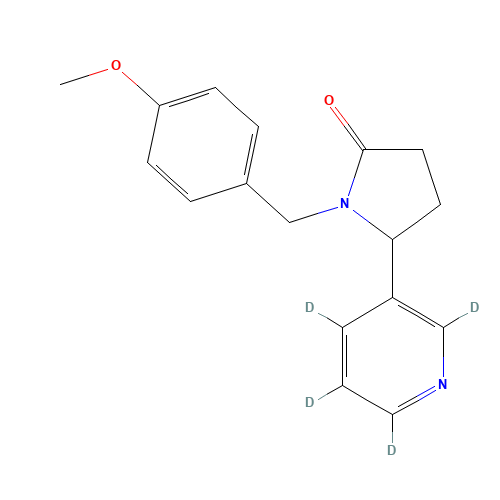 N-(4-Methoxybenzyl)cotinine-d4 (CAS: 1020719-59-8) - Chemical Structure and Molecular Formula 